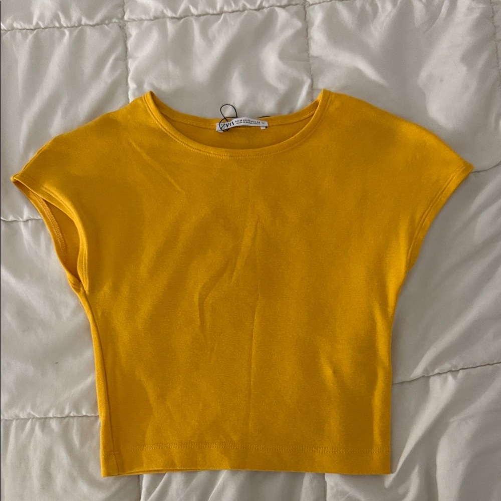 Zara Yellow Crop Top